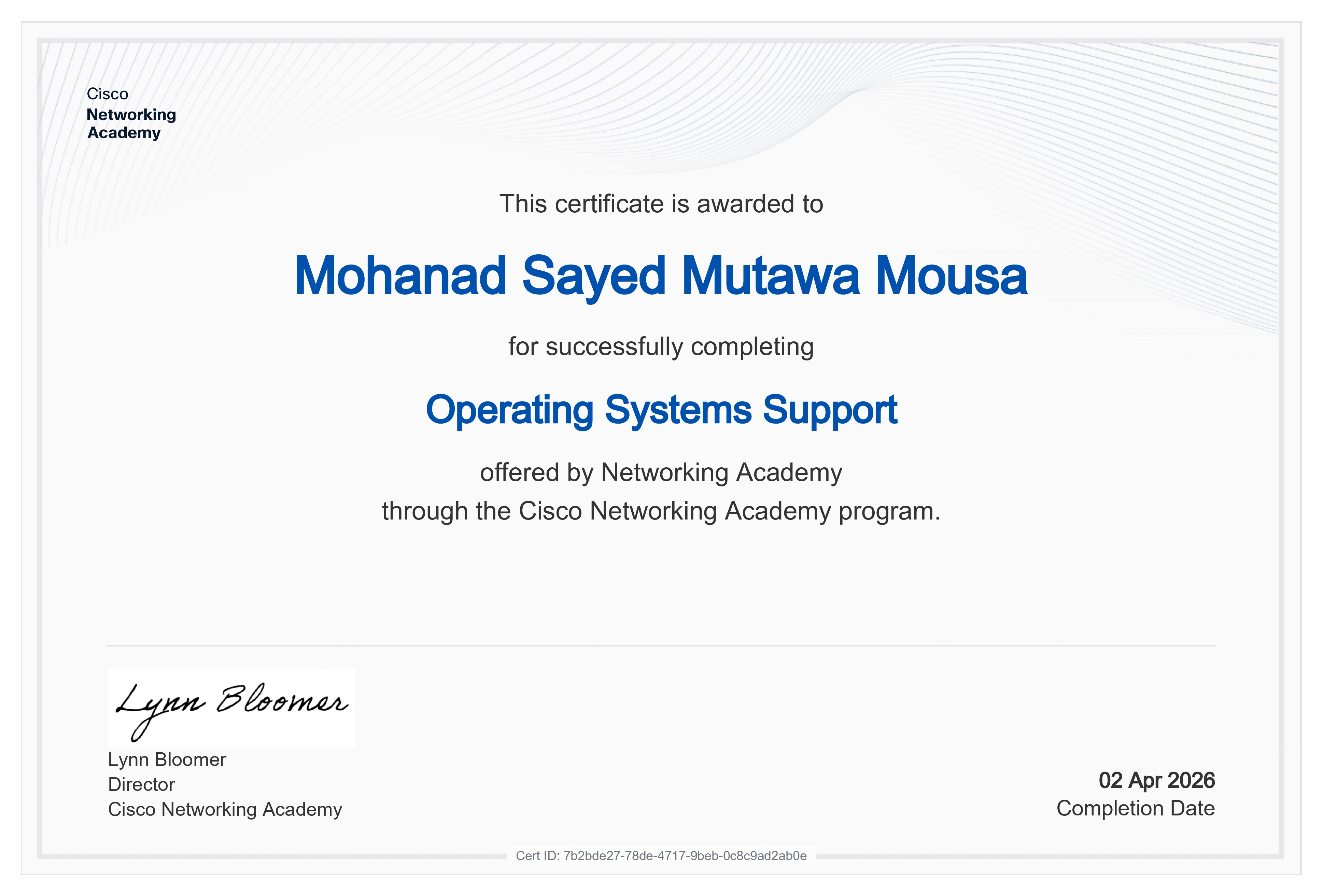 Cisco Certificate