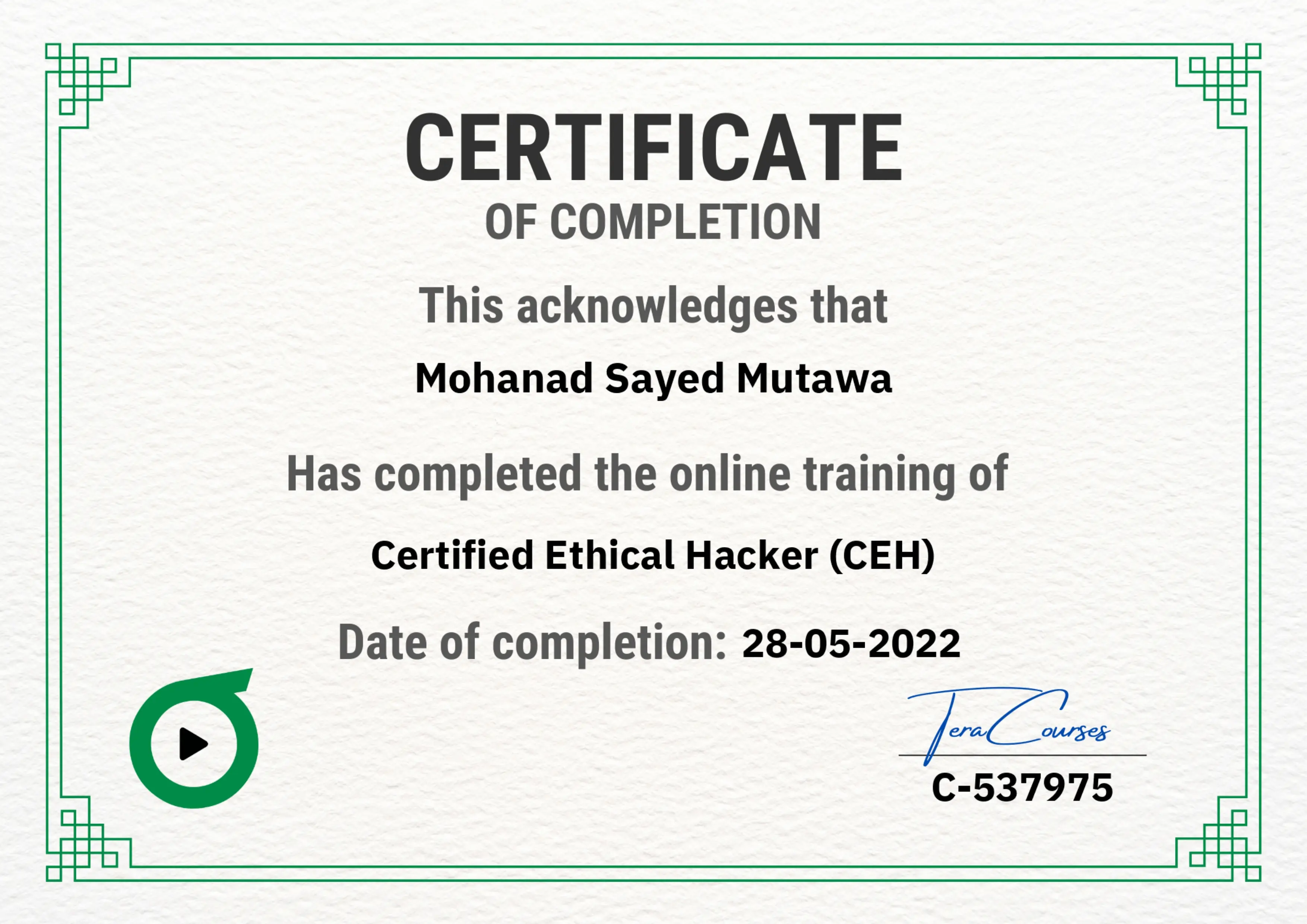 CEH Certificate
